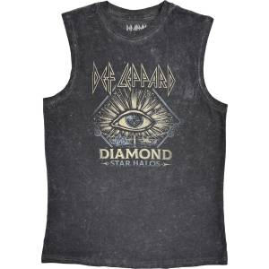 Def Leppard Diamond Star Halos Charcoal Grey XL Риза (DEFLTANK47MC04)