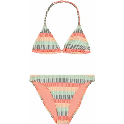 O'Neill Essentials dievčenské bikiny lososová,svetlo zelená,tmavo sivá