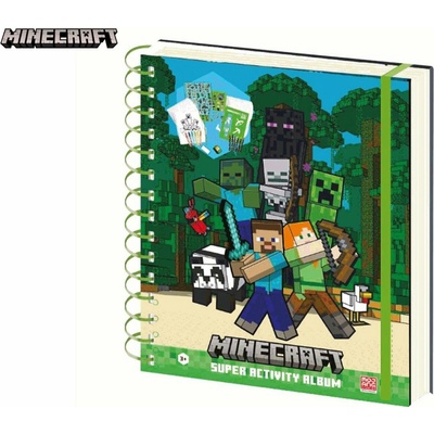 Mikro trading Minecraft Sada omalovánky s fixami voskovkami a doplňky 26 x 24 cm