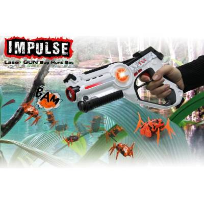 Impulse laserová pištoľ bug hunt set biela/oranžová