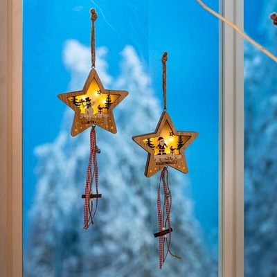 Die moderne Hausfrau Die moderne Hausfrau Filigránové LED poinsettie sada 2 ks