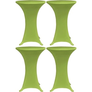 vidaXL Покривки за маси, еластични, 4 бр, 80 см, зелени (279089)