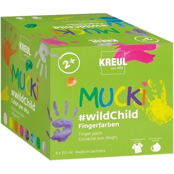 Kreul Prstové farby Mucki Wild Child set 8 x 150 ml