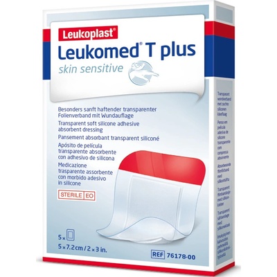 Leukoplast Leukomed T plus skin sensitive 5 x 7,2 cm absorpční krytí 5 ks