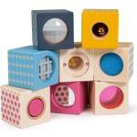 Bigjigs Toys - Дървени сензорни кубчета (34045)