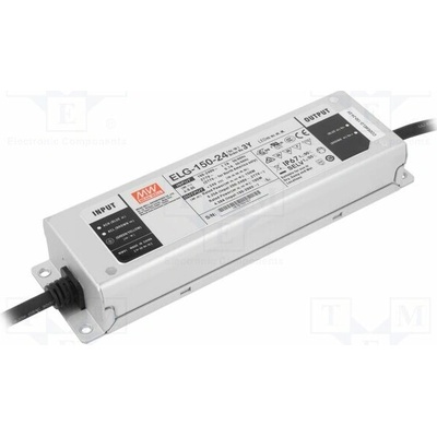MEAN WELL ELG-150-24-3Y Napájecí zdroj: spínaný; LED; 150W; 24VDC; 6,25A; 100÷305VAC; IP67