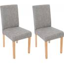 Design Shop Litta šedá látka Světle hnědá 2 ks