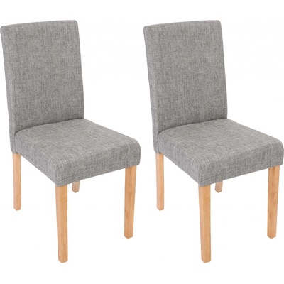 Design Shop Litta šedá látka Světle hnědá 2 ks