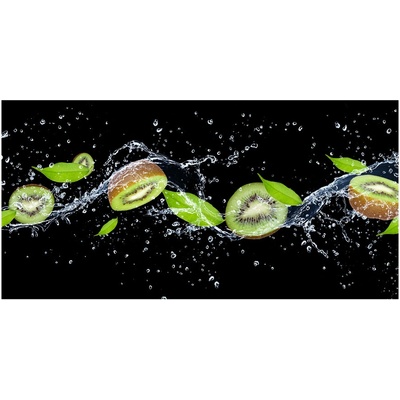 Foto obraz sklo tvrzené Kiwi a voda 100x50 cm