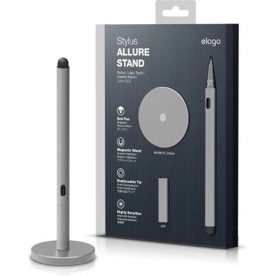 elago Stylus Allure Stand - луксозна алуминиева писалка и стилус с магнитна поставка за бюро за iPhone, iPad и капацитивни дисплеи