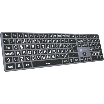 LogicKeyboard XLPrint White on Black TITAN PC UK