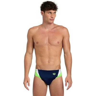 Arena Swim Briefs Panel Navy/Green/White