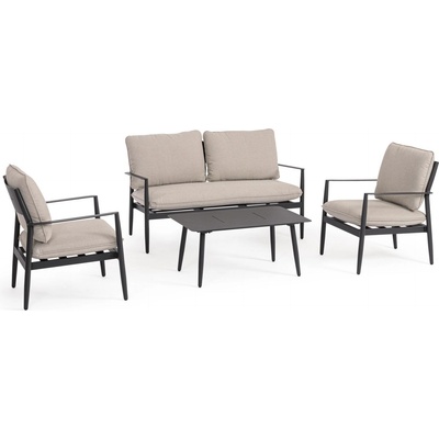 Bizzotto Nebula диван комплект YK13 антрацит с възглавници, 4 места (0663781)