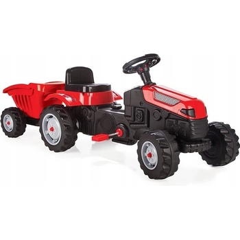 WOOPIE šliapací traktor Farmer GoTrac MAXI s prívesom tiché kolesá