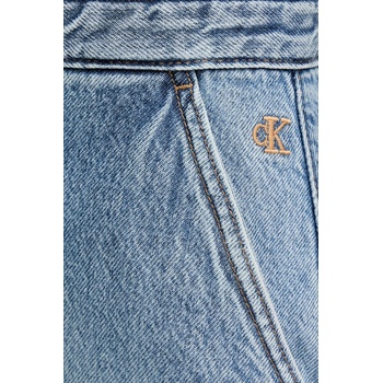 Calvin Klein Дънкова рокля Calvin Klein Jeans в синьо къса с кройка по тялото LV047B074G (LV047B074G)