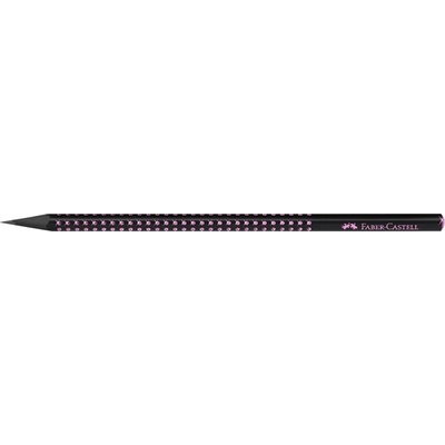 Faber-Castell Sparkle Midnight B триъгълен черно-розов графитен молив FC118258 (FC118258)