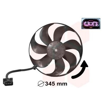 Větrák chlazení motoru VAN WEZEL 5888744