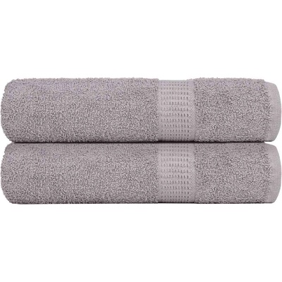 vidaXL Кърпи за баня FROGN 2 бр. Сиви 100x150 см 360 г/м2 (136836)