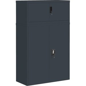  Шкаф за папки антрацит 90x40x145 см стомана