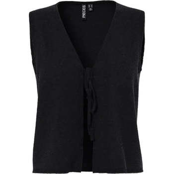 PIECES Потник Pieces Bree Tie Knit vest - Black (Black)