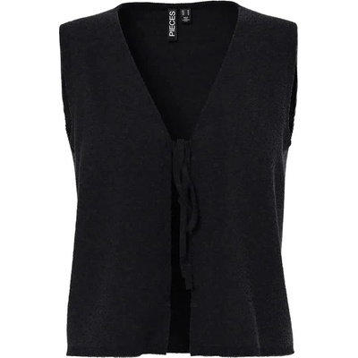 PIECES Потник Pieces Bree Tie Knit vest - Black (Black)