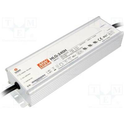 MEAN WELL HLG-240H-12 Napájecí zdroj: spínaný; LED; 192W; 12VDC; 16A; 90÷305VAC; IP67