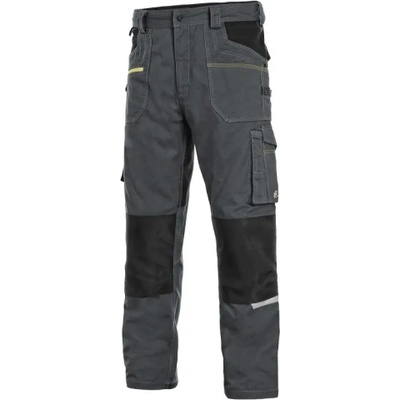 CXS STRETCH pánske nohavice skrátené 170-176 cm tmavosivo-čierne