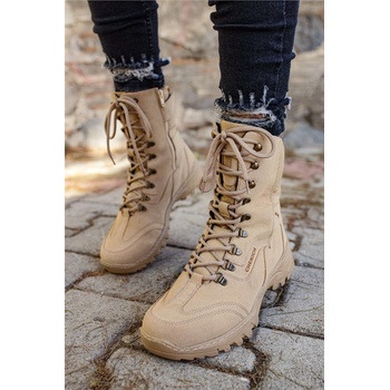 Chekich Мъжки боти от велур CH051 - Бежови #359548 (359548_Светло кафяв)