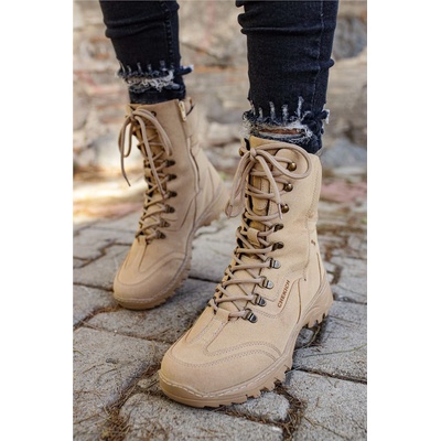 Chekich Мъжки боти от велур CH051 - Бежови #359548 (359548_Светло кафяв)