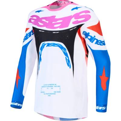 Alpinestars Supertech Dyna biela/modrá/žltá/čierna/fialová
