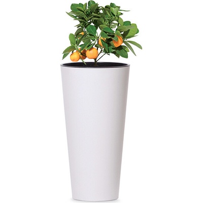 PlasticFuture Kvetináč Tubus Slimmer biely matný, 25 cm