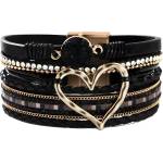 HARAHU Гривна AG-38809 Heart - Черна / Златна KP38809