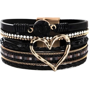 HARAHU Гривна AG-38809 Heart - Черна / Златна KP38809
