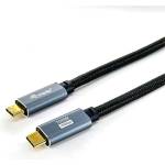 Equip Cable - 128357 (USB-C 3.2 Gen1 към USB-C, мъжки/женски, черен, 2 м) (128357)