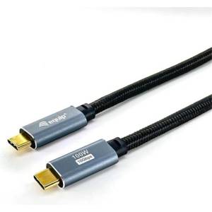 Equip Cable - 128357 (USB-C 3.2 Gen1 към USB-C, мъжки/женски, черен, 2 м) (128357)