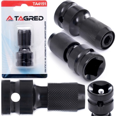 Tagred Tagred Rázový adaptér na kľúč - redukcia z 1/2" štvorhran na 1/4" HEX