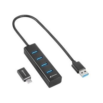 Sharkoon Гнездо с 4 USB порта Sharkoon Черен