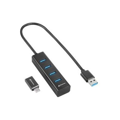 Sharkoon Гнездо с 4 USB порта Sharkoon Черен