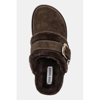 Steve Madden Велурени чехли Steve Madden Cozy Up в кафяво 11004964 (11004964.205)
