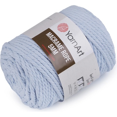 Prima-obchod Pletací příze Macrame Rope Ø5 mm 500 g rozčesávací, barva 19 (760) modrá světlá