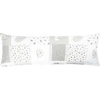 Bellatex relaxačný Srdce patchwork sivá 45 x 120 cm