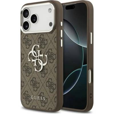 GUESS Калъф Guess 4G Big 4G Classic Logo за iPhone 17 Pro Max Brown - Silver (3666339517946)
