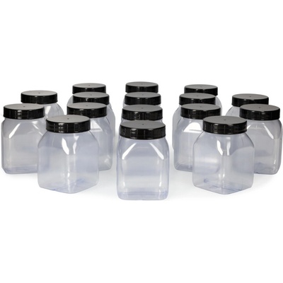 Lahve se širokým hrdlem z PVC, objem 500 ml, 16 kusů
