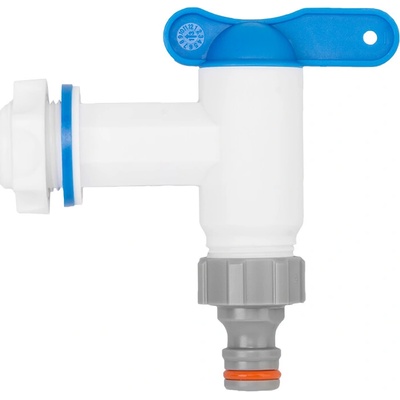 BRADAS Zahradní ventil PP vstup 3/4", koncovka 3/4" s konektorem, bílý BR-GTM3434PP/WHITE