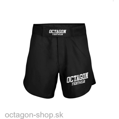 MMA trenky Octagon Fight Wear čierne biely nápis