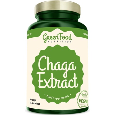 GreenFood Nutrition Chaga extract 90 kapslí