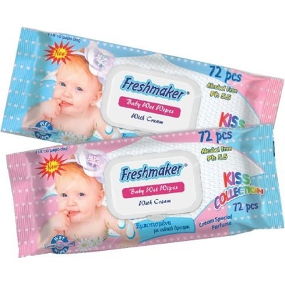 Freshmaker Kiss Collection FM20 vlhčené utierky s klipom 72 ks