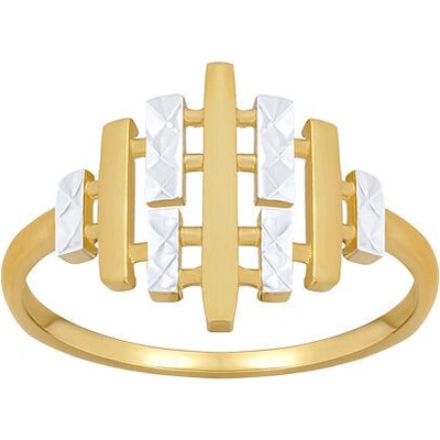 SILVEGO Zlatý prsten Elvion ze žlutého a bílého zlata FNNNP226RGYW