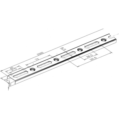 U profil s otvory pro pásku BANDIMEX 19 mm nerezovy_profil_s_otvory_bandimex_u