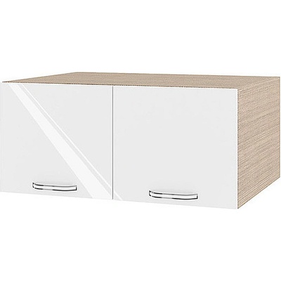 ИРИМ Надстройка за горен кухненски шкаф с две врати Сити МФ-Бяло гланц-05-112 80 см